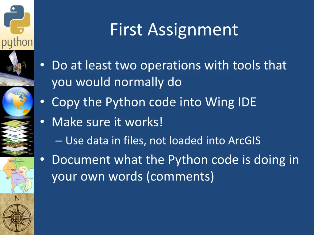 first assignment