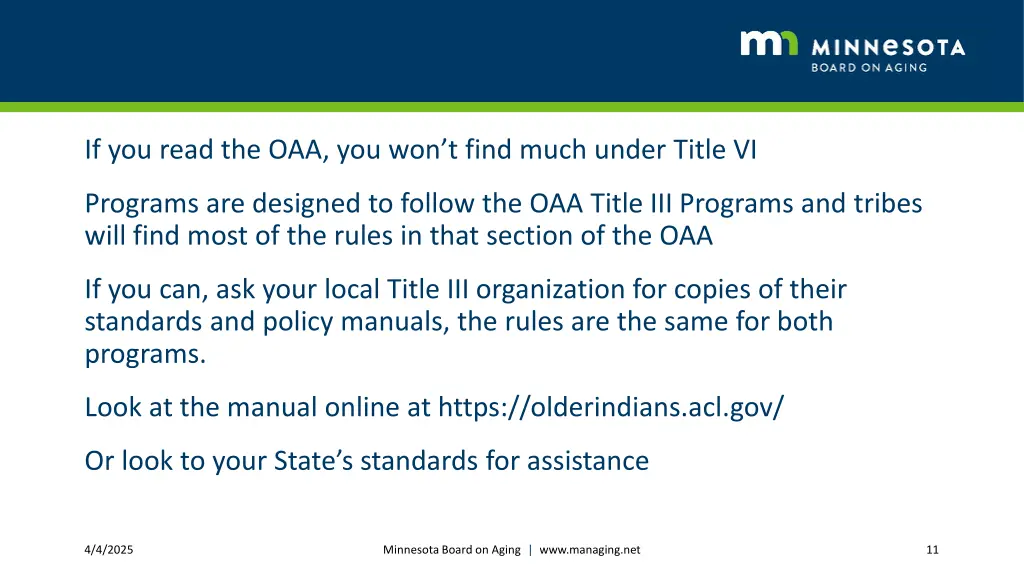 if you read the oaa you won t find much under