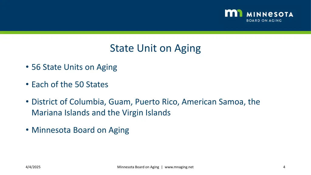 state unit on aging