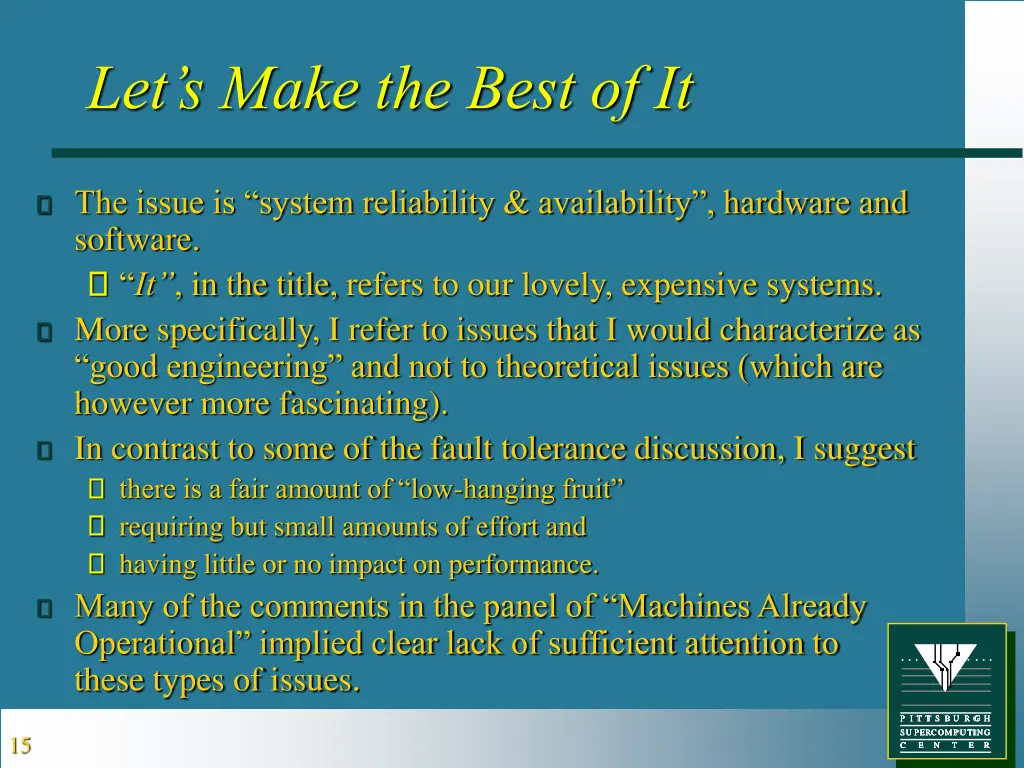 let s make the best of it