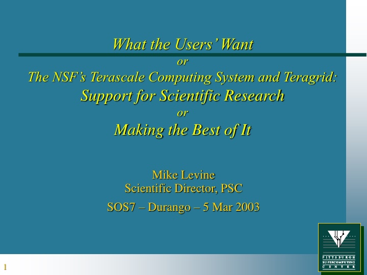 what the users want or