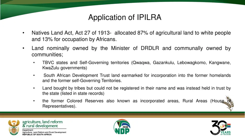 application of ipilra
