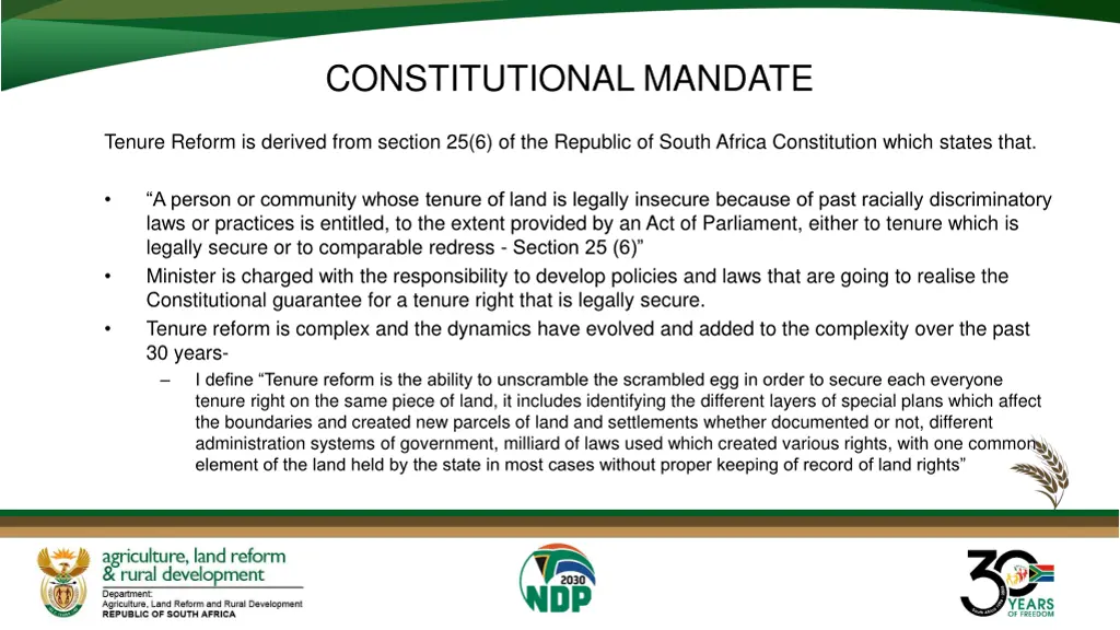 constitutional mandate