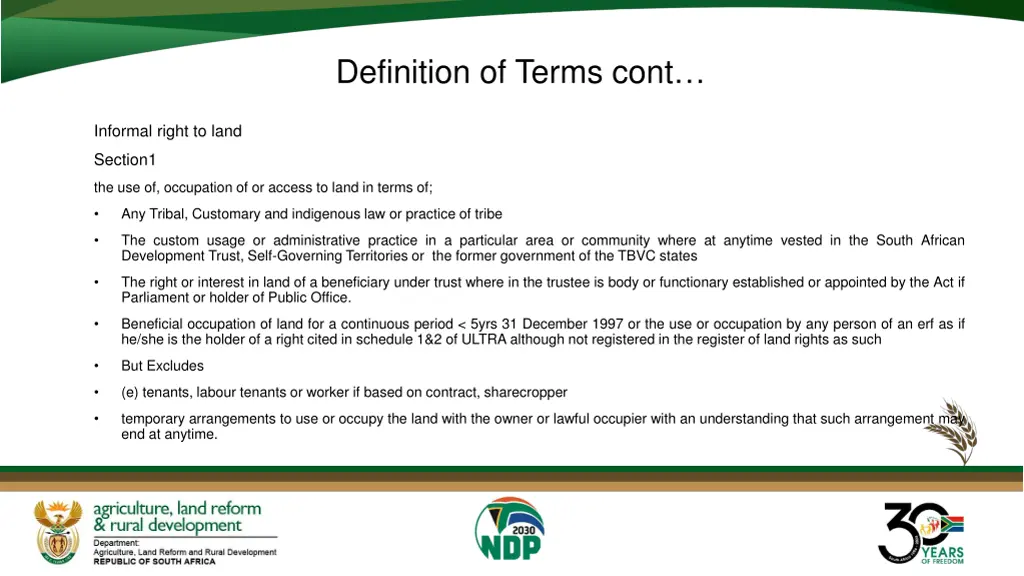 definition of terms cont
