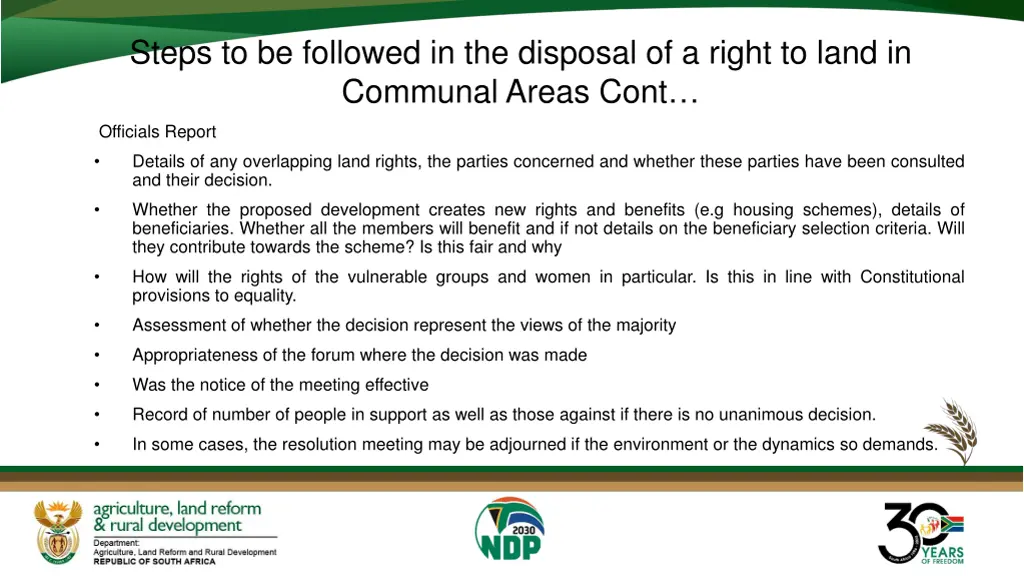 steps to be followed in the disposal of a right 2