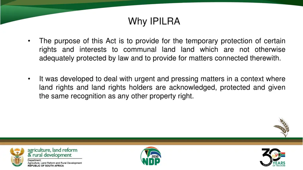 why ipilra