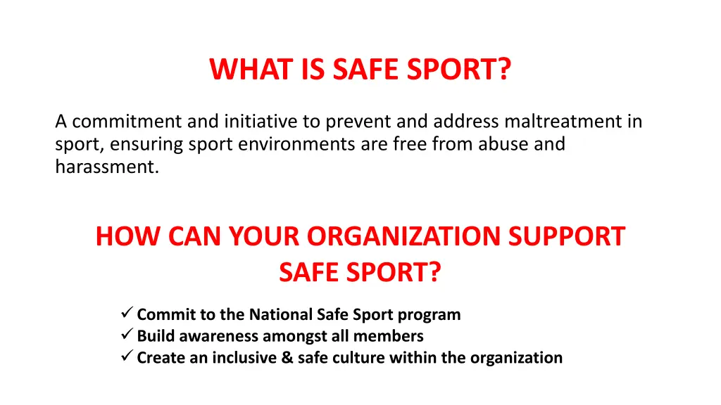 what is safe sport
