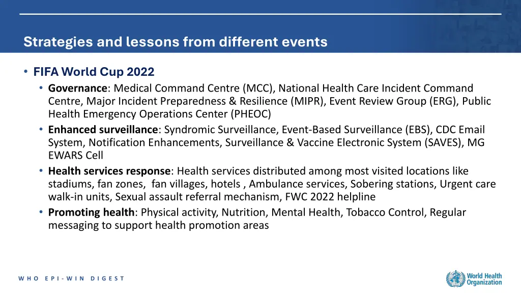 strategies and lessons from different events 1