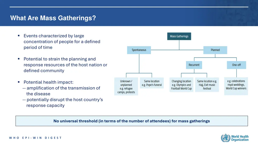 what are mass gatherings