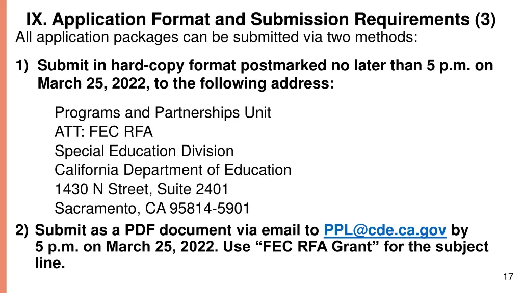 ix application format and submission requirements 2