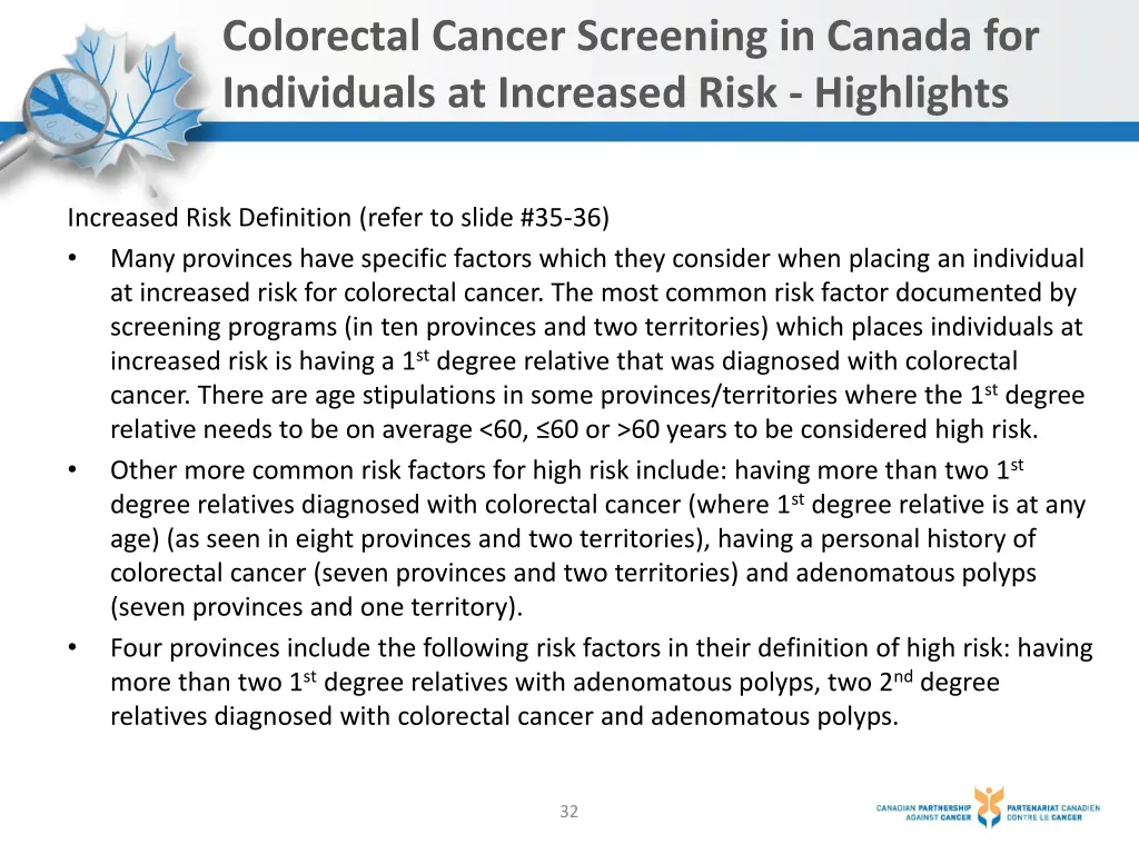 colorectal cancer screening in canada 2