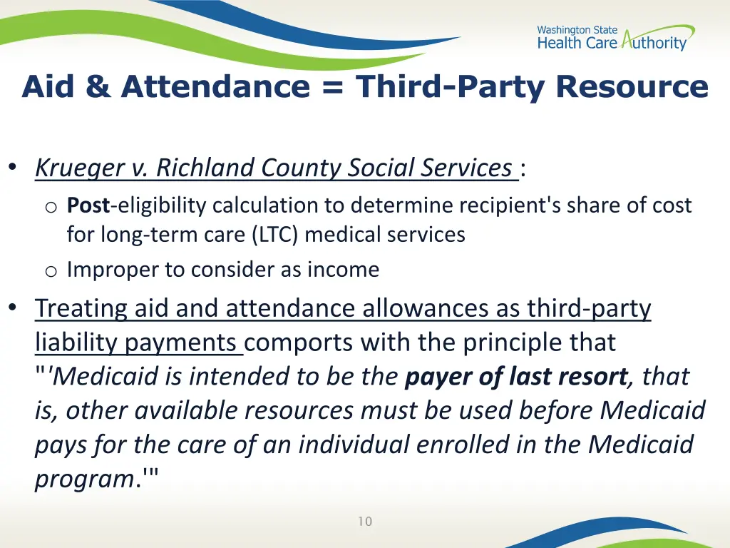 aid attendance third party resource