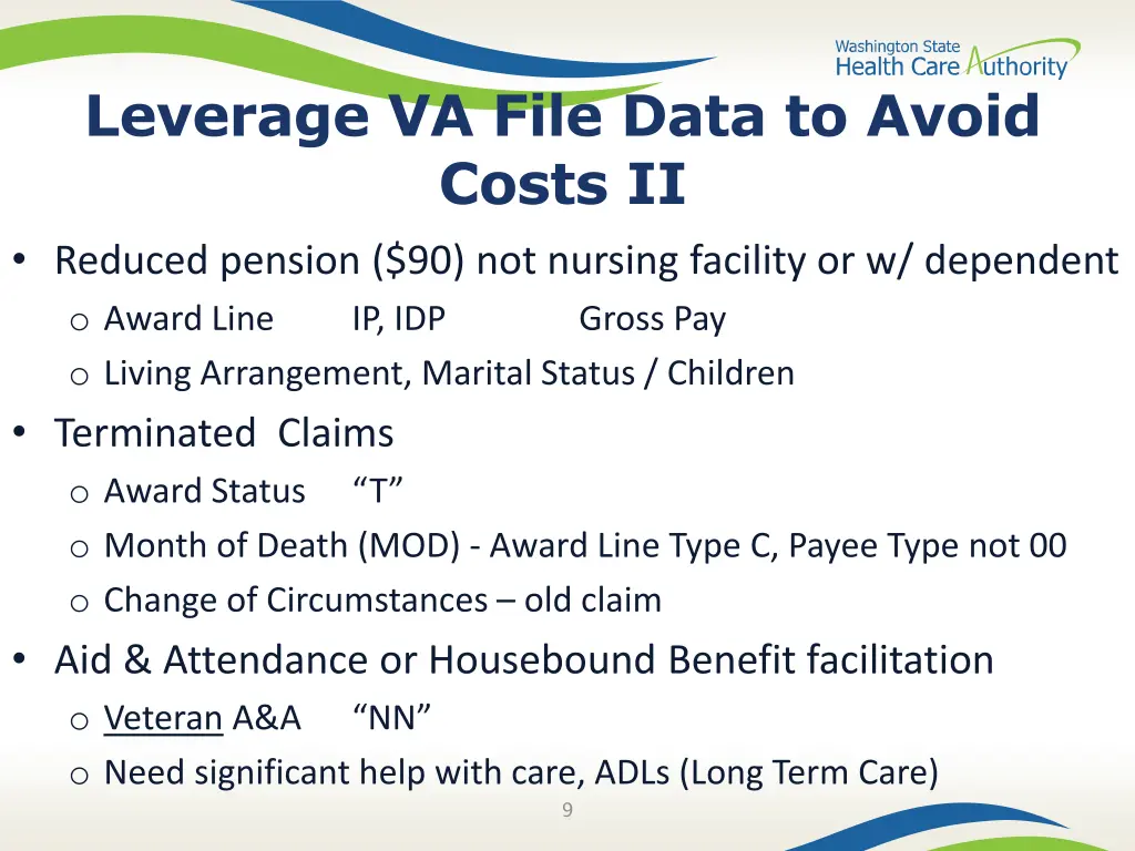leverage va file data to avoid costs ii