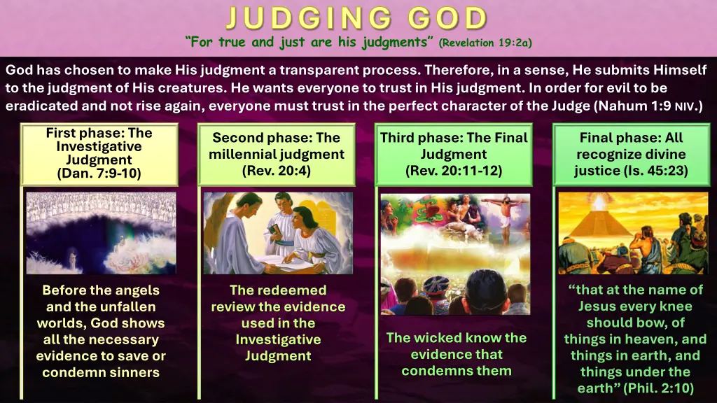 judging god for true and just are his judgments