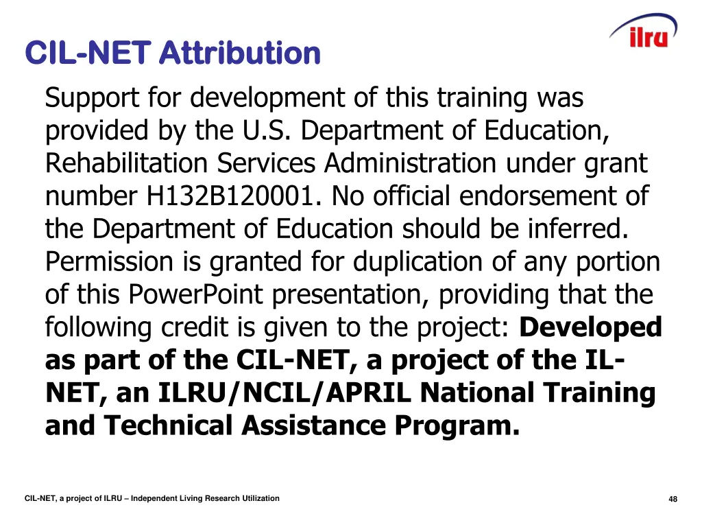 cil cil net attribution net attribution support