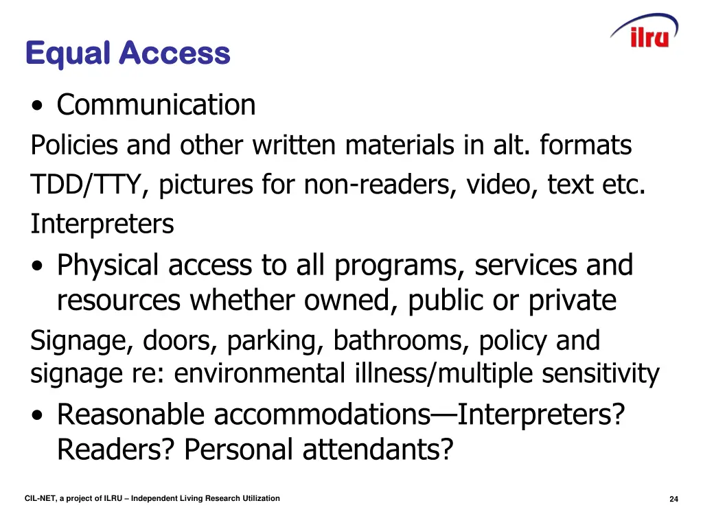 equal access equal access