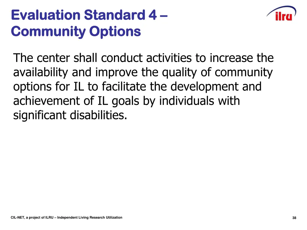 evaluation standard 4 evaluation standard