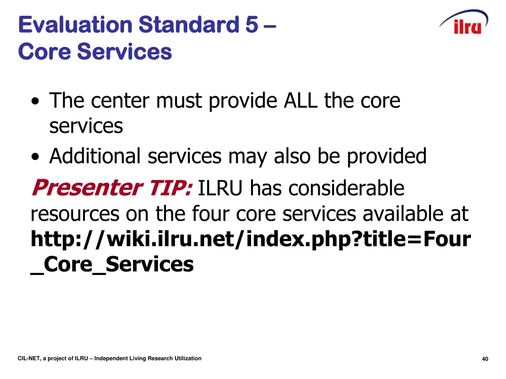 evaluation standard 5 evaluation standard 5 core