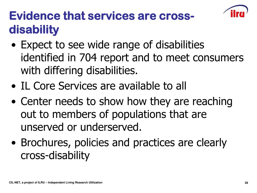 evidence that services are cross evidence that