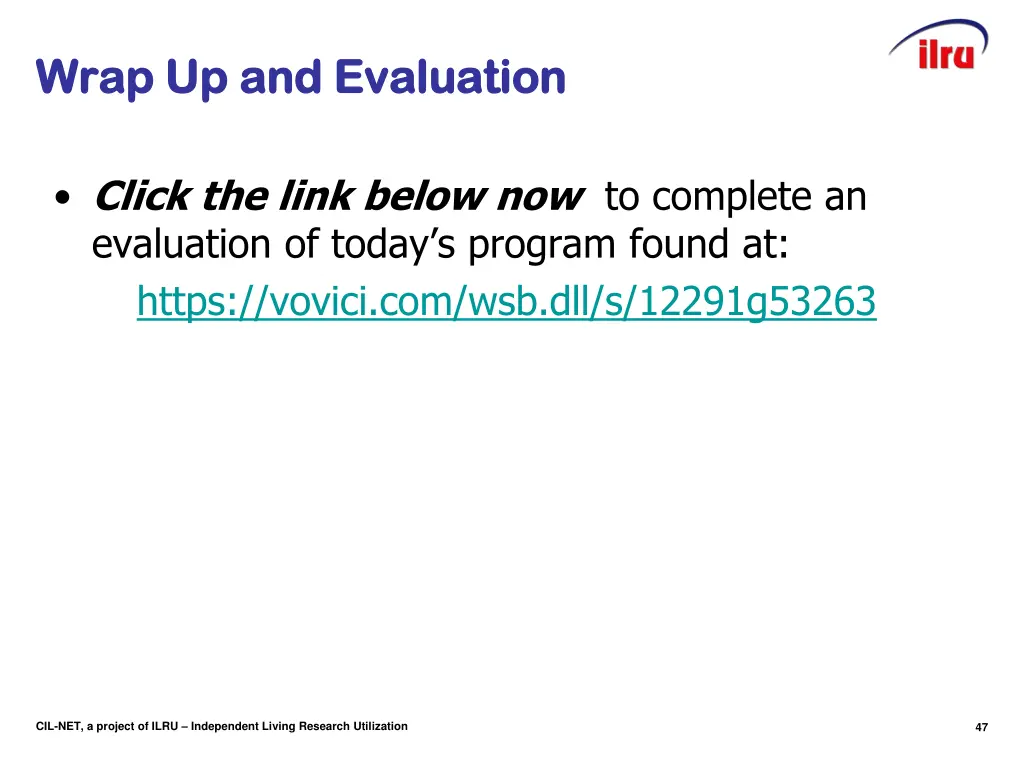 wrap up and evaluation wrap up and evaluation