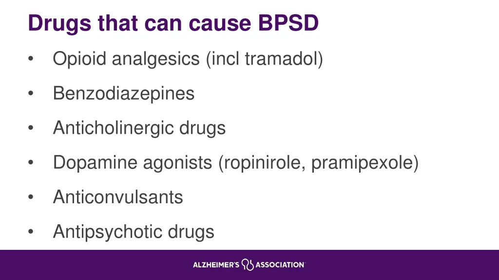 drugs that can cause bpsd