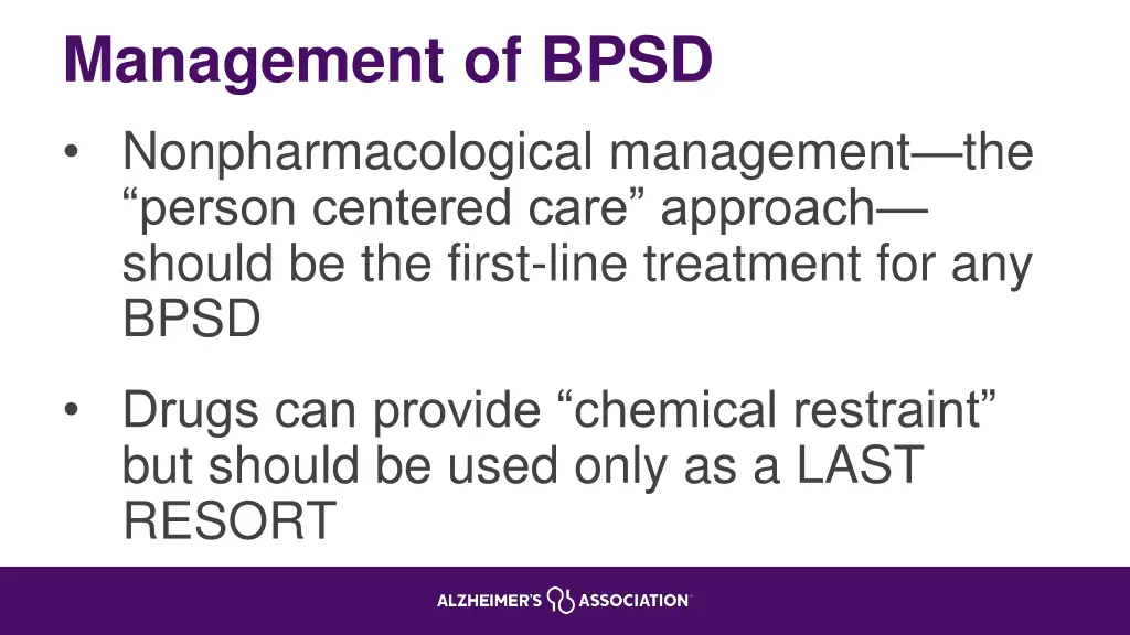 management of bpsd nonpharmacological management