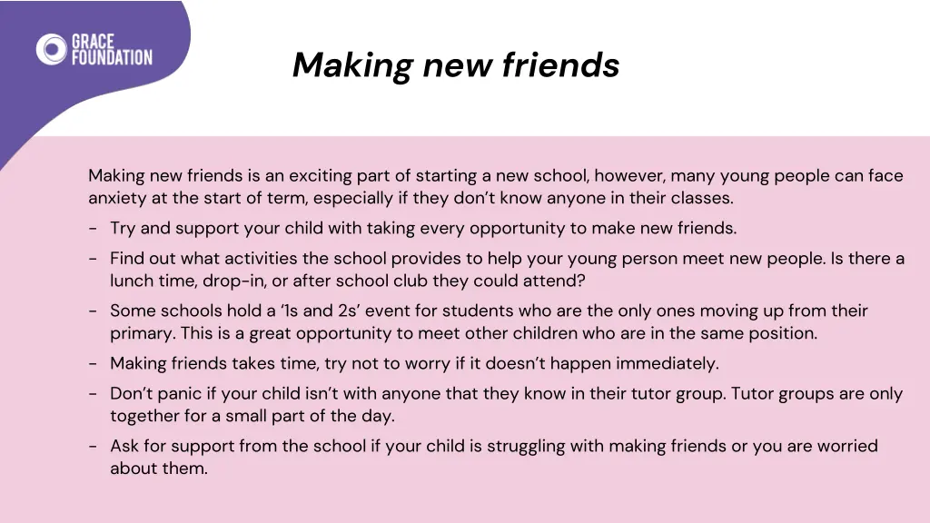 making new friends