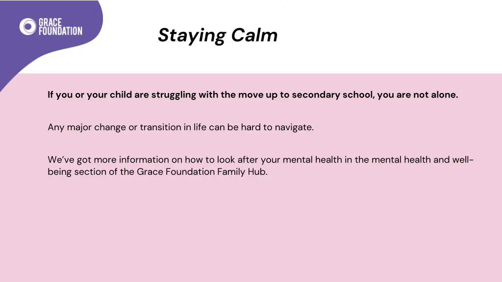 staying calm