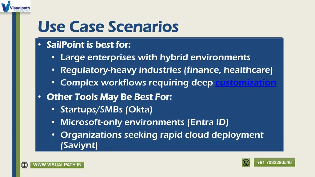 use case use case scenarios scenarios sailpoint