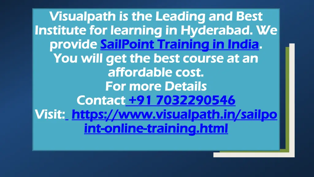 visualpath is the leading and best visualpath
