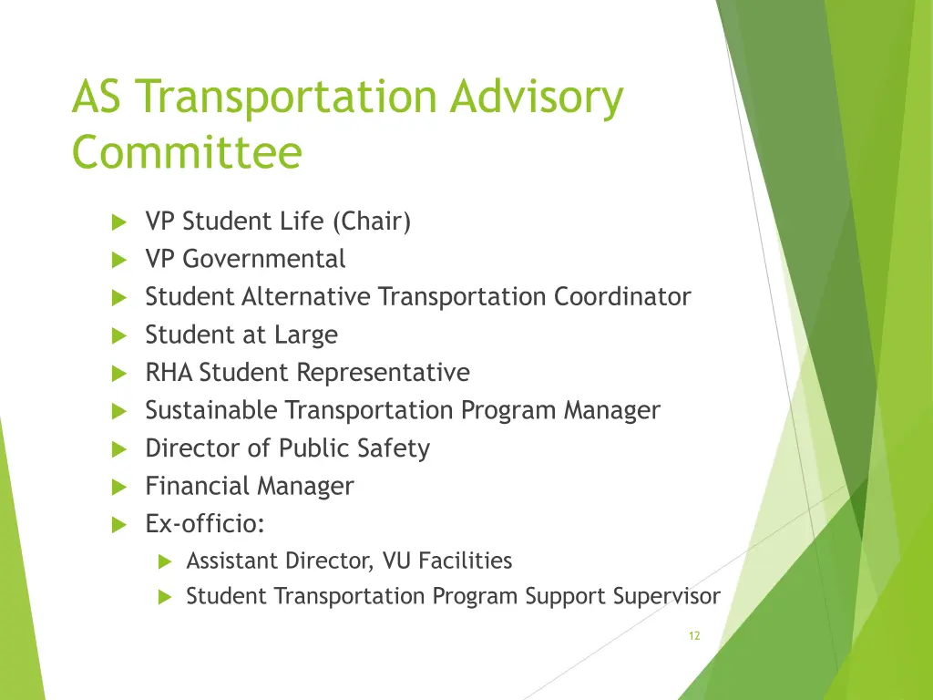 as transportation advisory committee