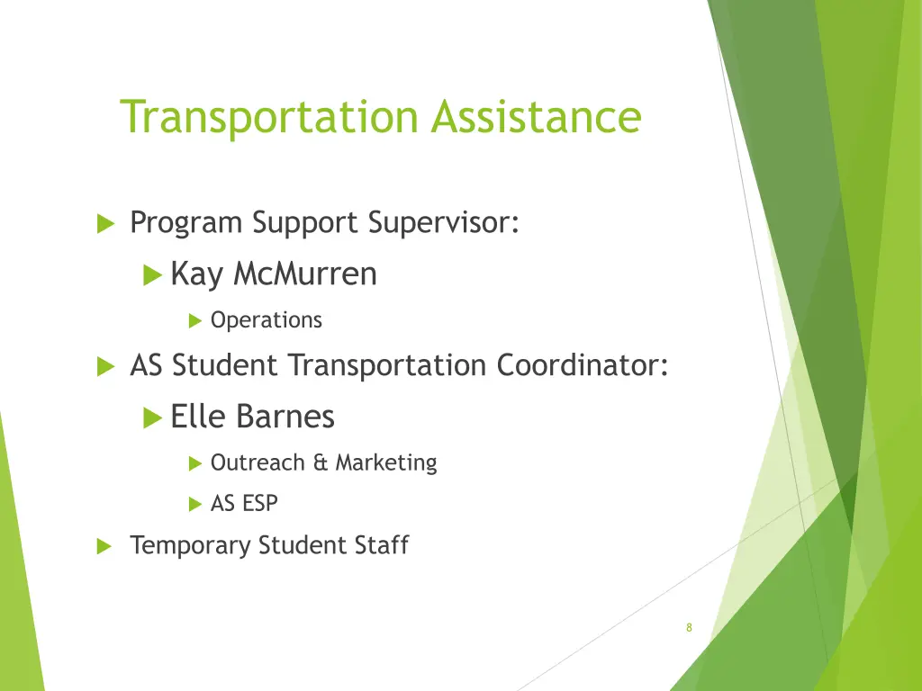 transportation assistance