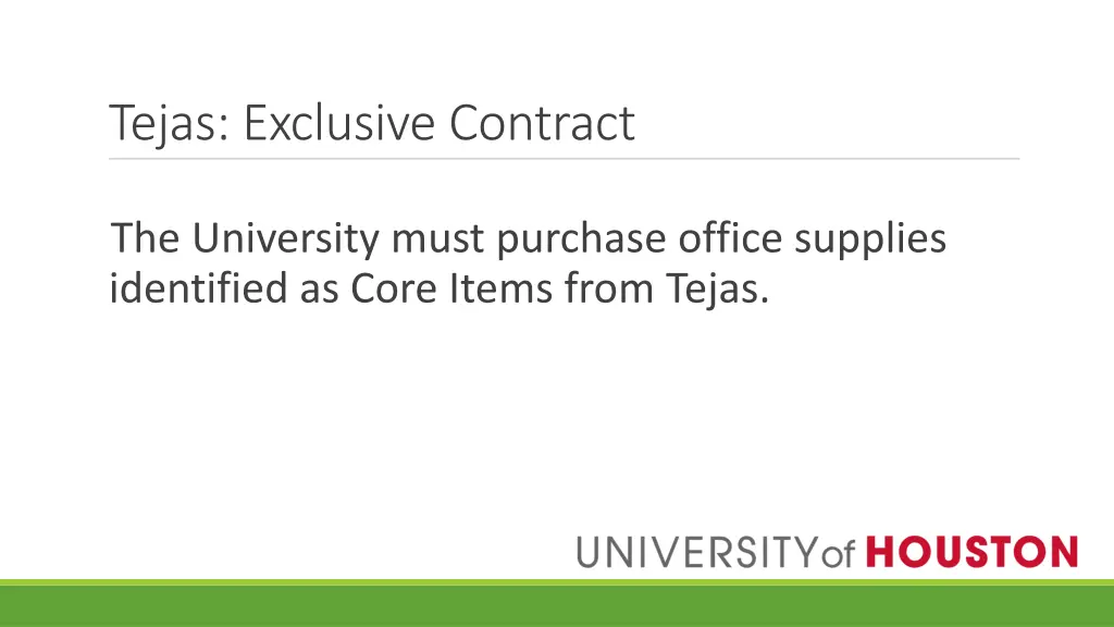 tejas exclusive contract