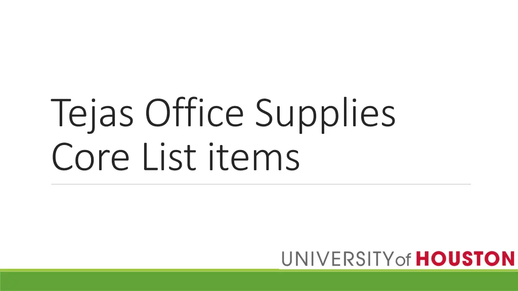tejas office supplies core list items