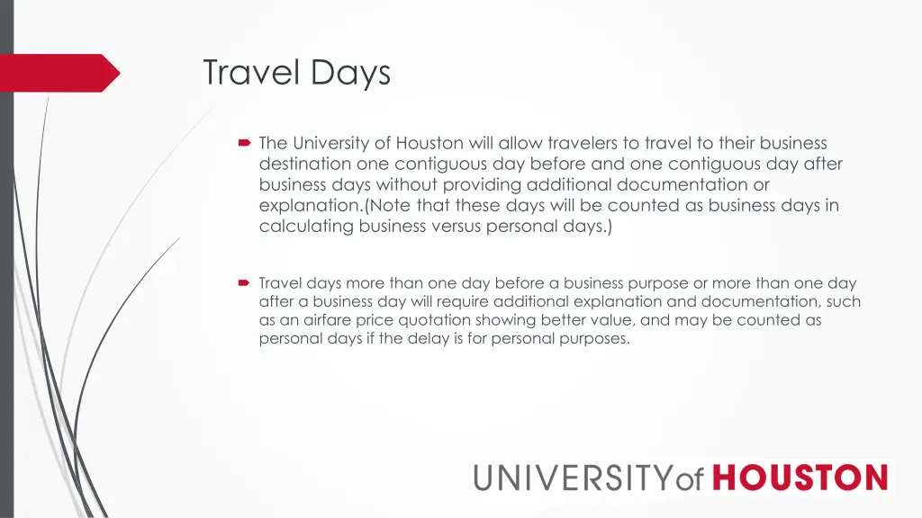 travel days