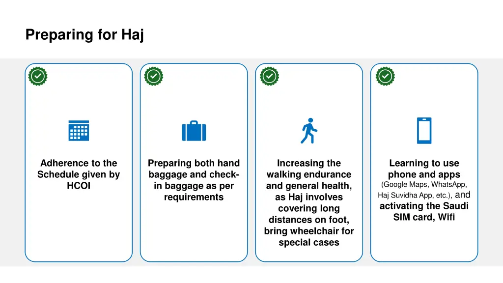 preparing for haj