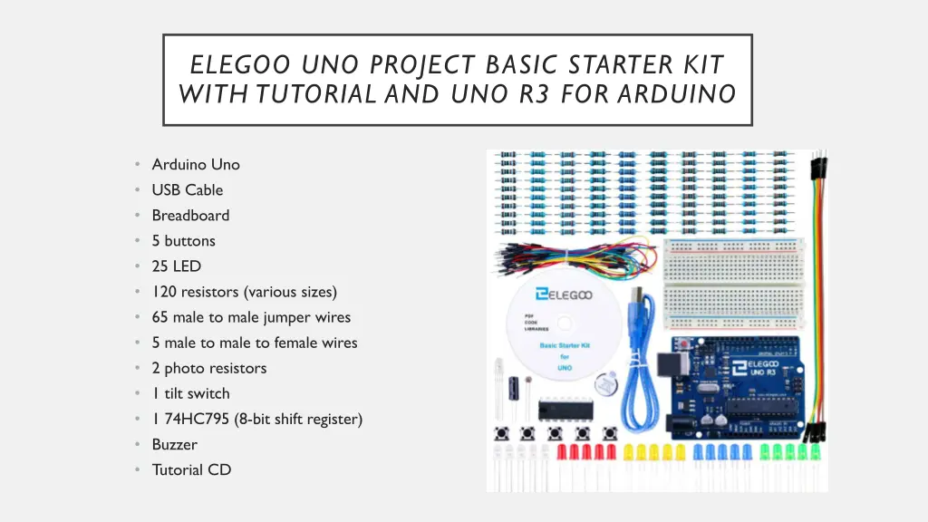 elegoo uno project basic starter kit with