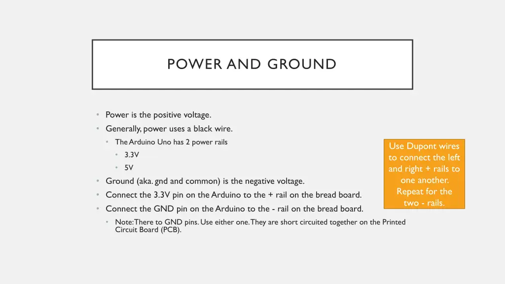 power and ground
