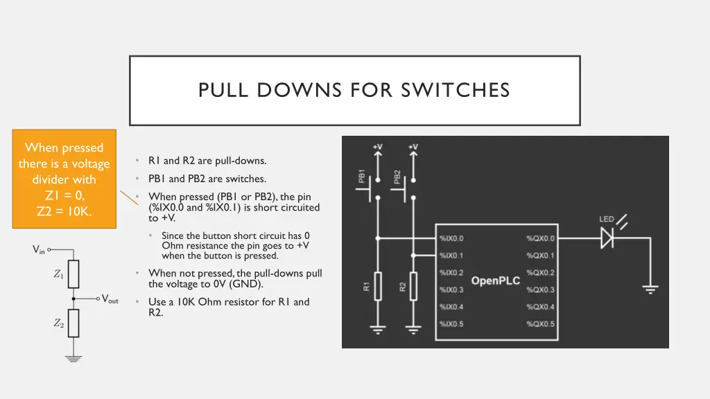 pull downs for switches