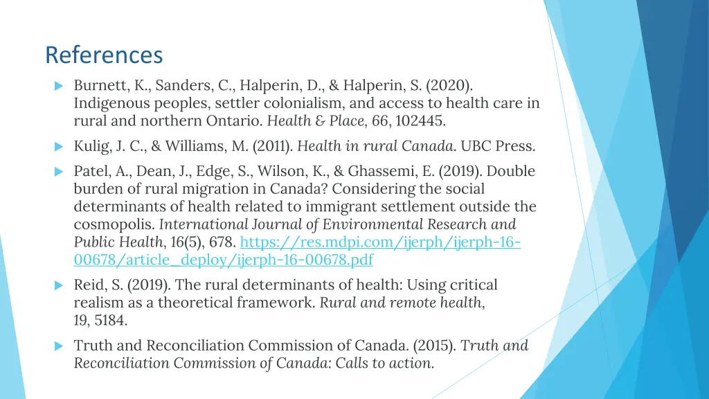 references burnett k sanders c halperin