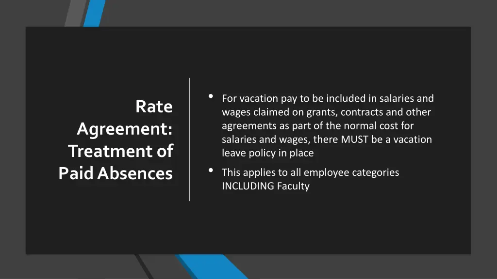 for vacation pay to be included in salaries