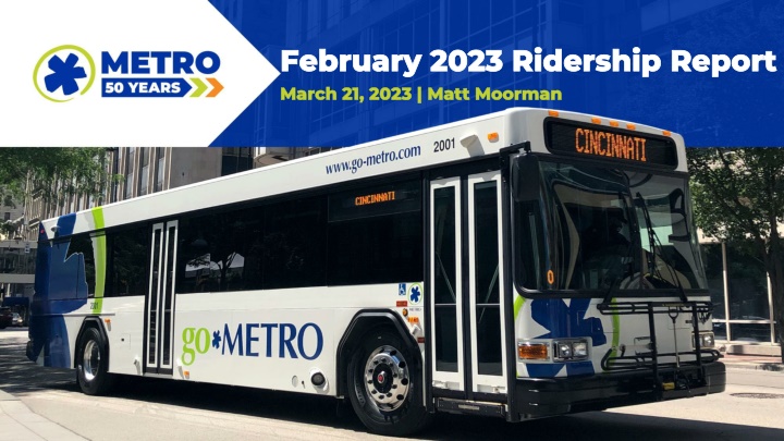 february 2023 ridership report february 2023