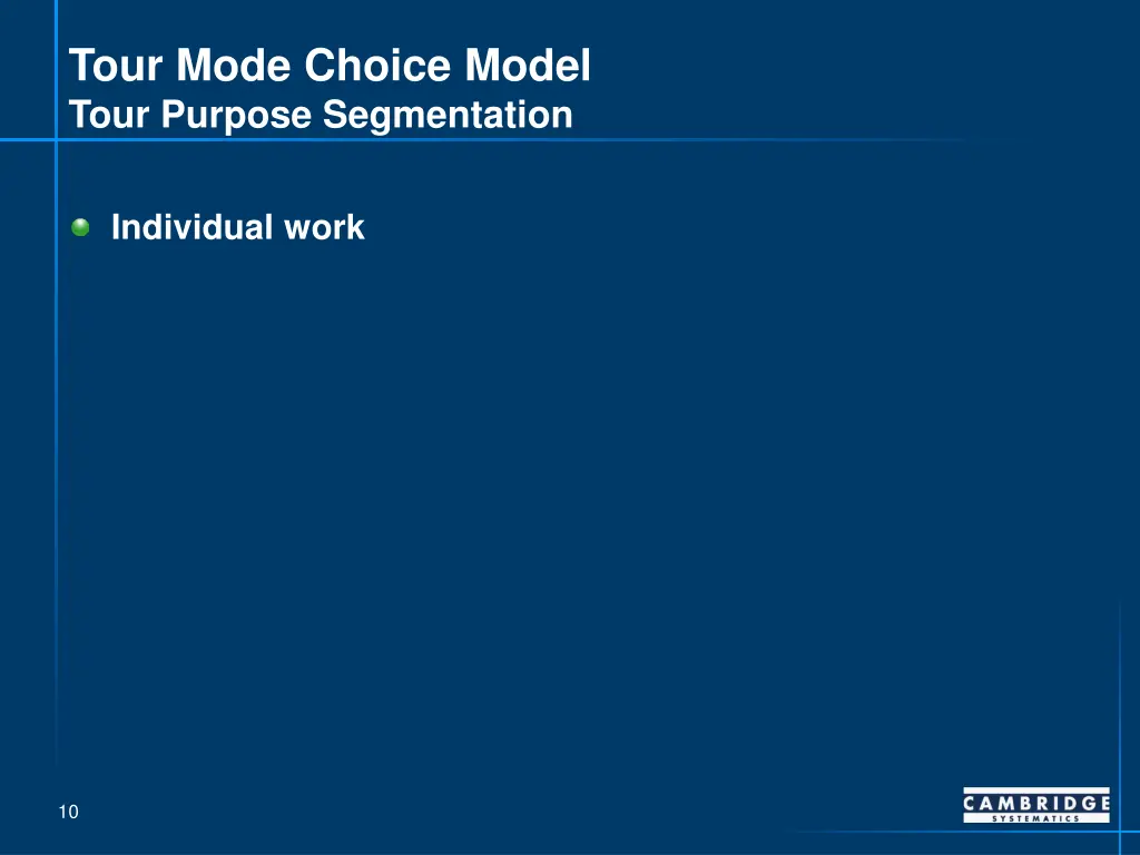 tour mode choice model tour purpose segmentation 1