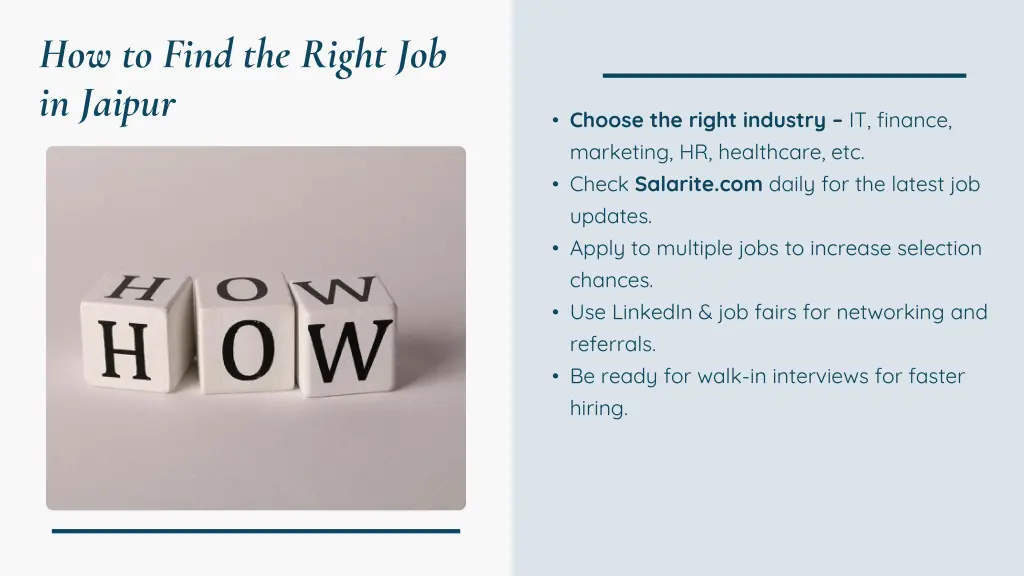 how to find the right job in jaipur