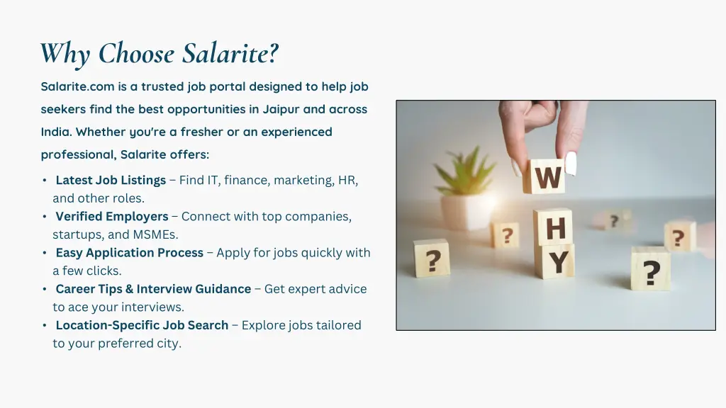 why choose salarite