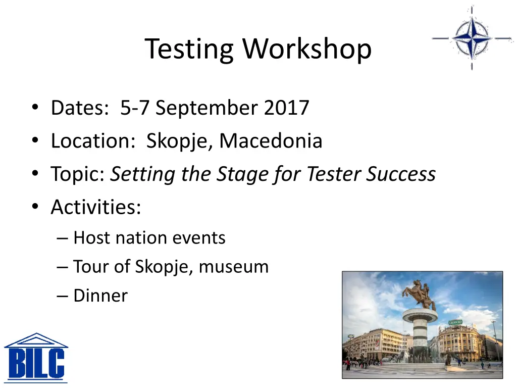 testing workshop