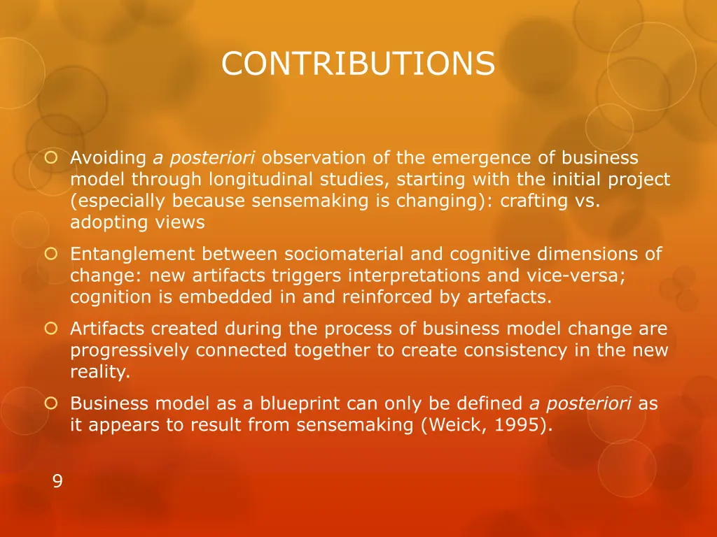 contributions