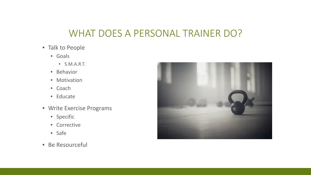 what does a personal trainer do