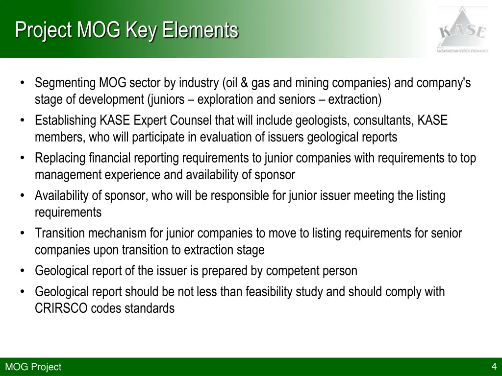 project mog key elements