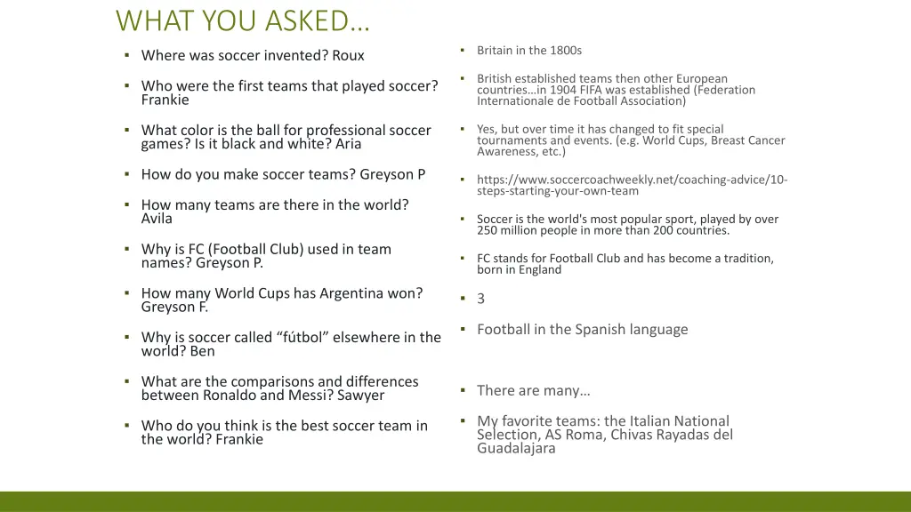 what you asked where was soccer invented roux